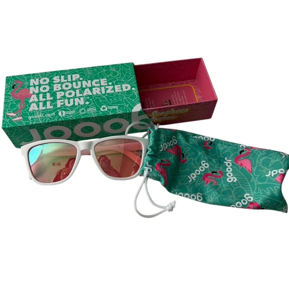 Goodr Au Revoir Gopher Sunglasses White Pink